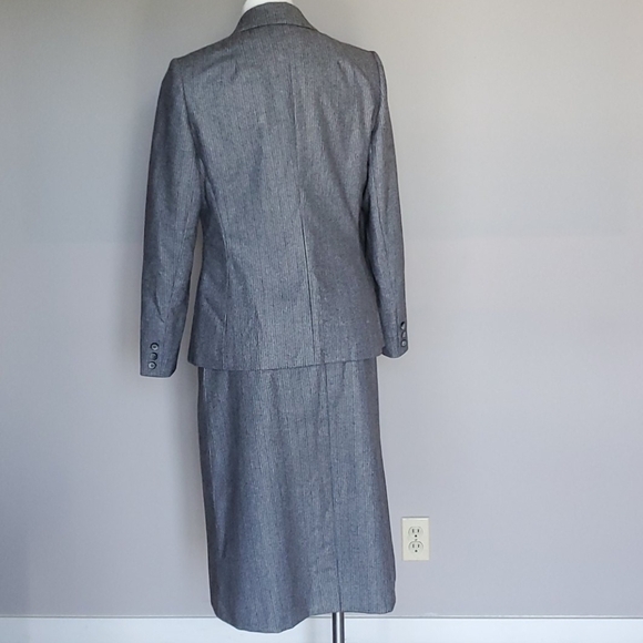 RARE Vintage 80s Gray Made in USA Union Wool Suit - Picture 2 of 13